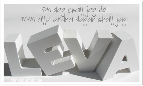 En dag skall jag dö men alla andra dagar skall jag leva